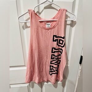 ‼️PINK Victoria's Secret Light Pink Tank with Bold Lettering